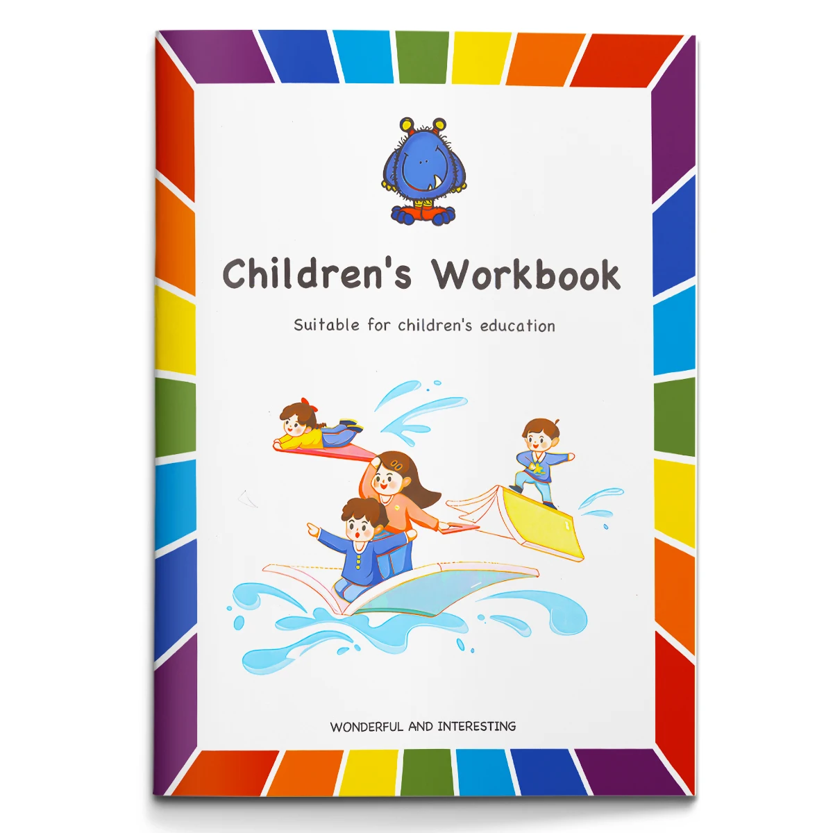 Children Geometric Shape Coloring Workbook, Fun Brain Game Practice, Help Kids Enhance Fine Motor Skills & Hand-eye Coordination