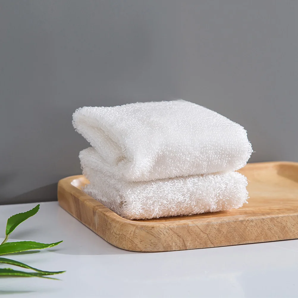 

3Pcs Bamboo Fiber Dishcloths Premium Absorbent Non-Shrinking Kitchen Large Size White Multi-Purpose Home Dusters