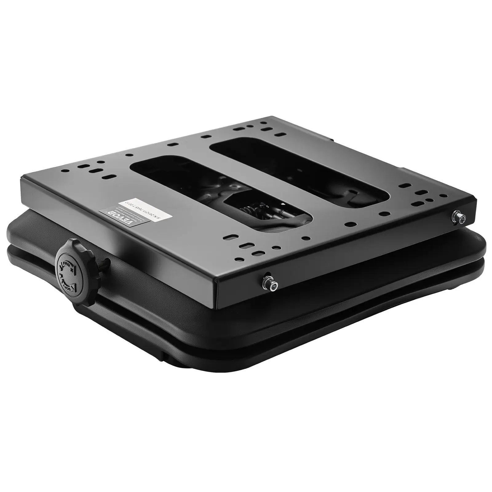 

Регулируемая универсальная подвеска сиденья, ход 45 мм, 110.2-286.6 фунтов, крепление с 8 отверстиями, подходит для газонокосилок, без ползунка в комплекте, стальная рама