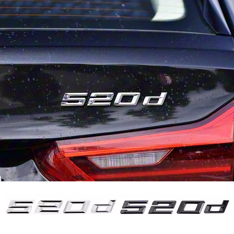 

3D ABS логотип 520i 520d эмблема буквы наклейка на задний багажник автомобиля значок наклейка для BMW 5 серии E60 E39 F10 F11 E61 F07 G30 аксессуары