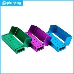 PIORPOY Dental Diamond Burs Drill 30Pcs/Set Eeth Polishing Drillls +1Pcs Aluminum Disinfection Holder Block For Dental Lab Tools