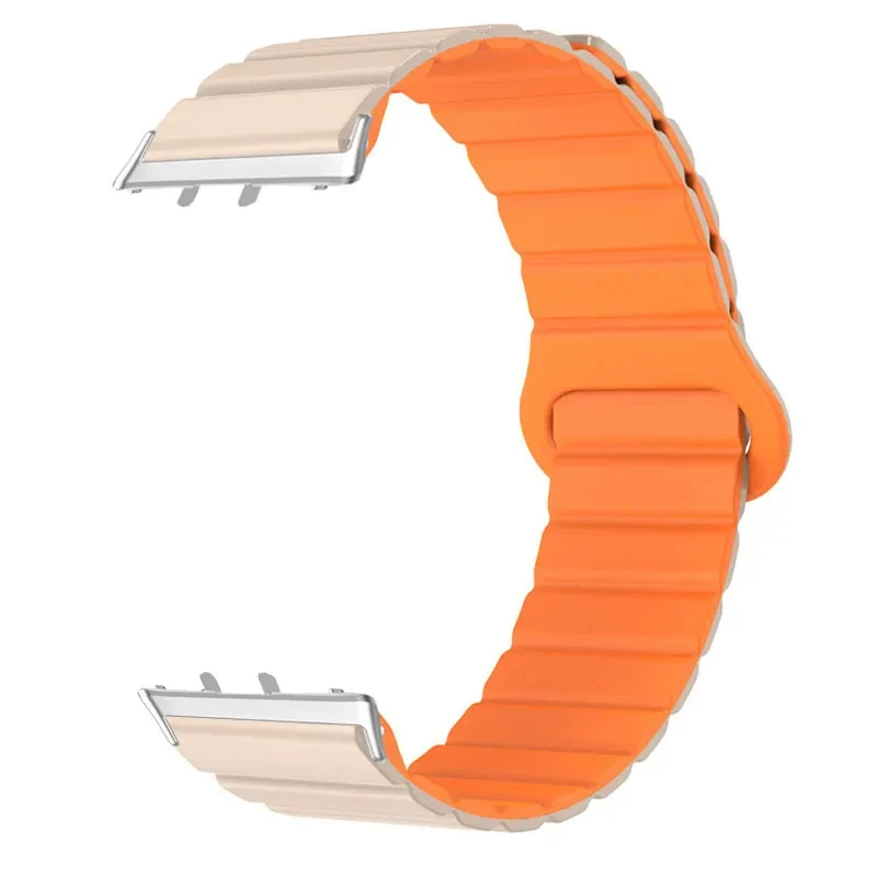 For Samsung Galaxy Fit 3 Silicone Strap Contrast Color Bracelet For Samsung Galaxy Fit 3 SM-R390 Sport Magnetic Watchband Correa