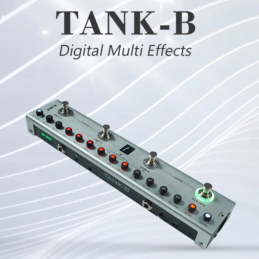 M VAVE Tank B Digital Multi Effects Guitar Pedal Multi-Function Effect Device Guitar Processor Instruments Accessories