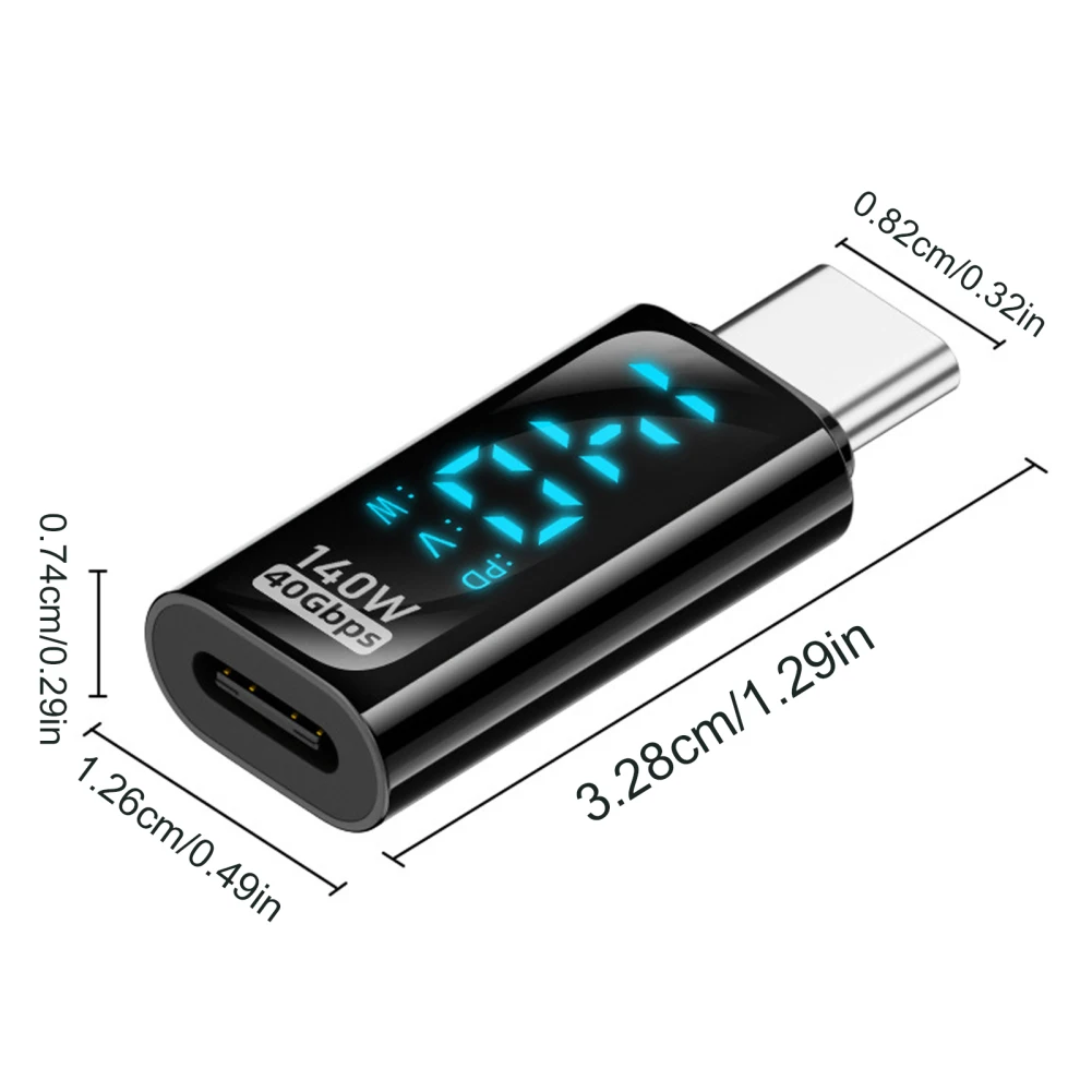 USB C Adapter Connector PD 140W Digital Display Power Charger 40Gbps Fast Data Transfer For Tablet Smart Phones