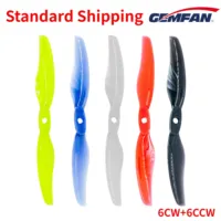 6Pairs(6CW+6CCW) Gemfan F6030-2 6X3 2-Blade Folding Propeller (Random Color)