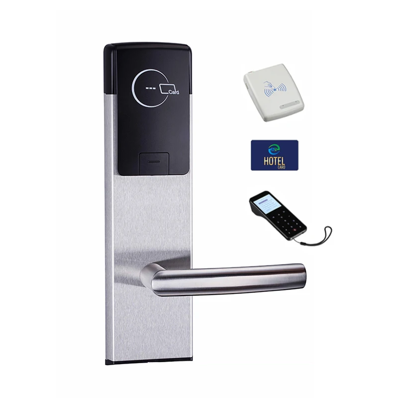 

US Standard Mortise Intelligent Key Card Hotel Door Handle lock with management software system