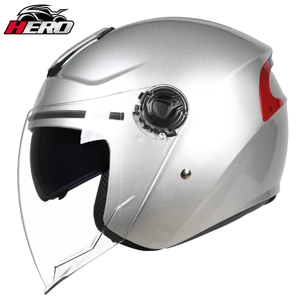 Men Women Motorcycle Half Helmets Dual Lens Scooter Helmet Teenagers Children Safety Balance Bike Moto Motocross Half Helmets