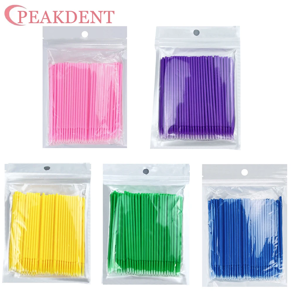 400 Pcs/4 bag Dentistry Disposable Micro Brushes Applicators Brush Teeth Dentist Materials For Dental Application Oral Care