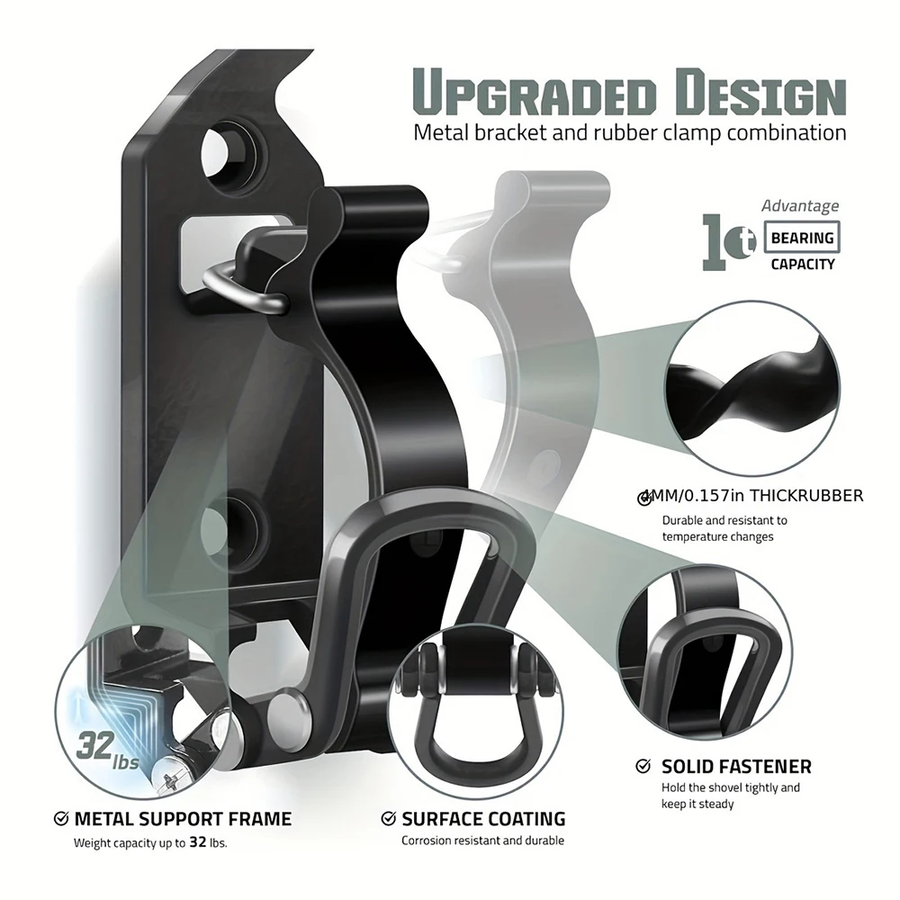 Werkzeuge Befestigungs Halterung Wand Montage Halterung Schaufel Axt Quick Release Clamp Schaufel Halterung für Auto RV Boot Hause Zubehör – Detail 3
