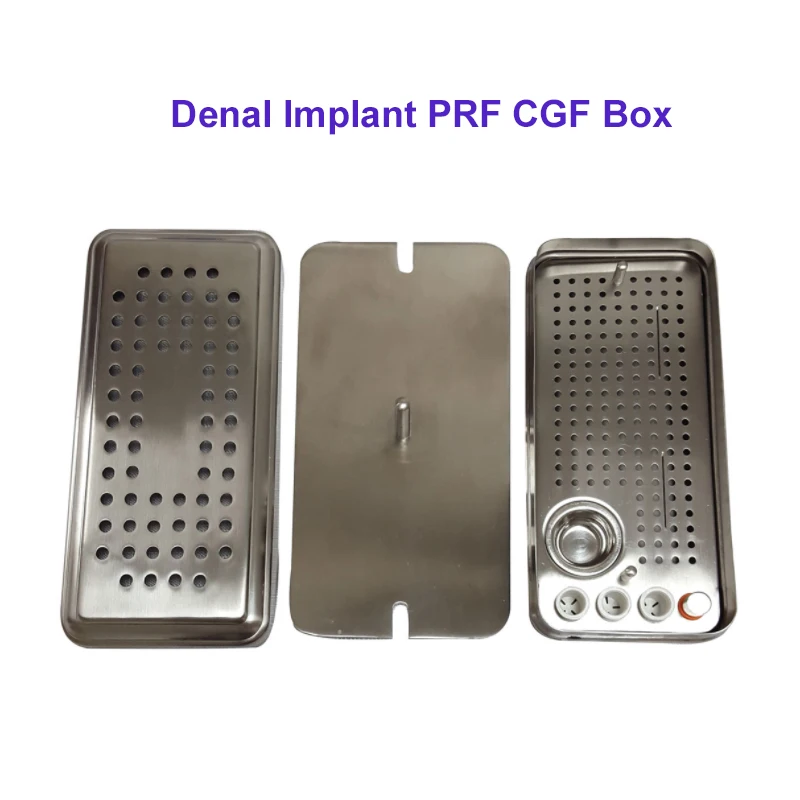 

Dental Stainless Steel Platelet Rich Fibrin PRF Box GRF System Dental Implant Container Box Kit Dentistry Implant Surgery Tool