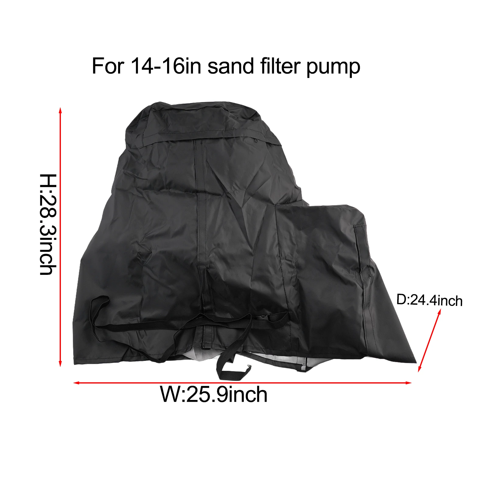 

420D Oxford Cover Sand Filter Cover Easy To Clean High Density Material Adjustable Retraction Button Outdoor Pool Protection