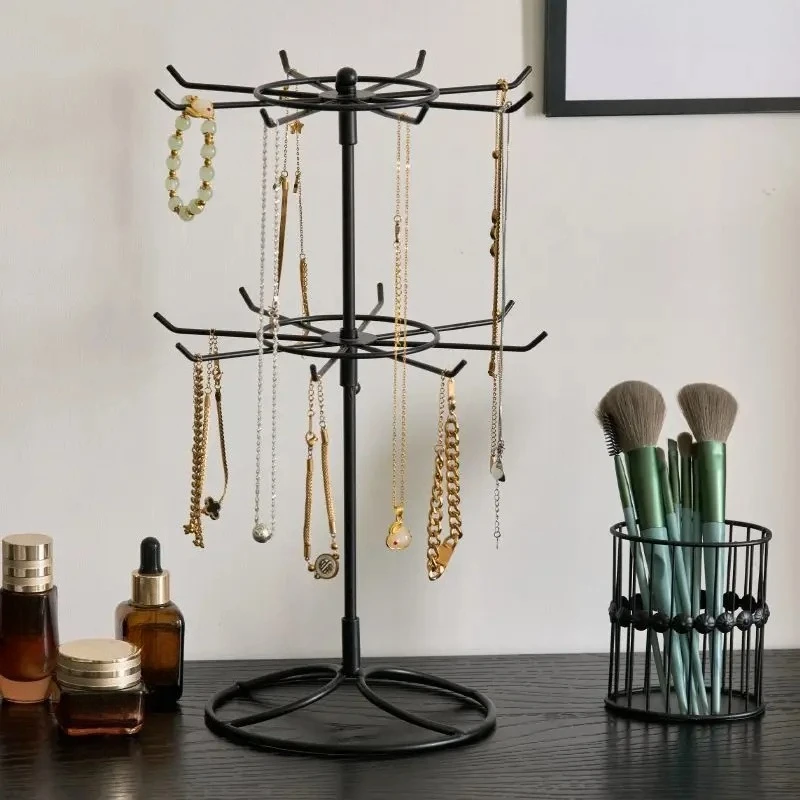 Double Layered Jewelry Rack,Earring,Necklace,Bracelet Display Rack, Bracelet Storage Rack, Desktop Storage, Valentine's Day Gift