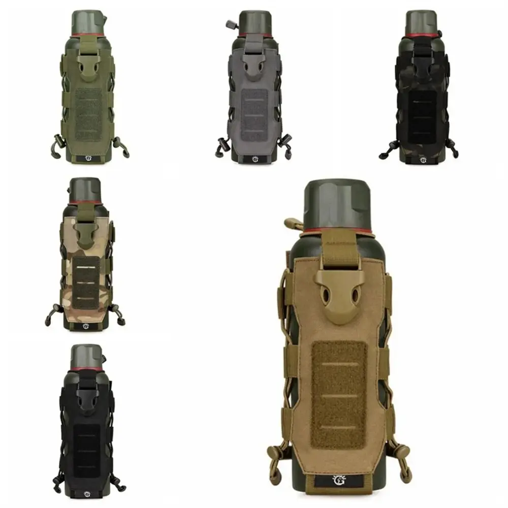 Adjustable Water Bottle Pouch Molle System Wear-resistant Canteen Cover Holster Waterproof 300ml-850ml Kettle Carrier Bag