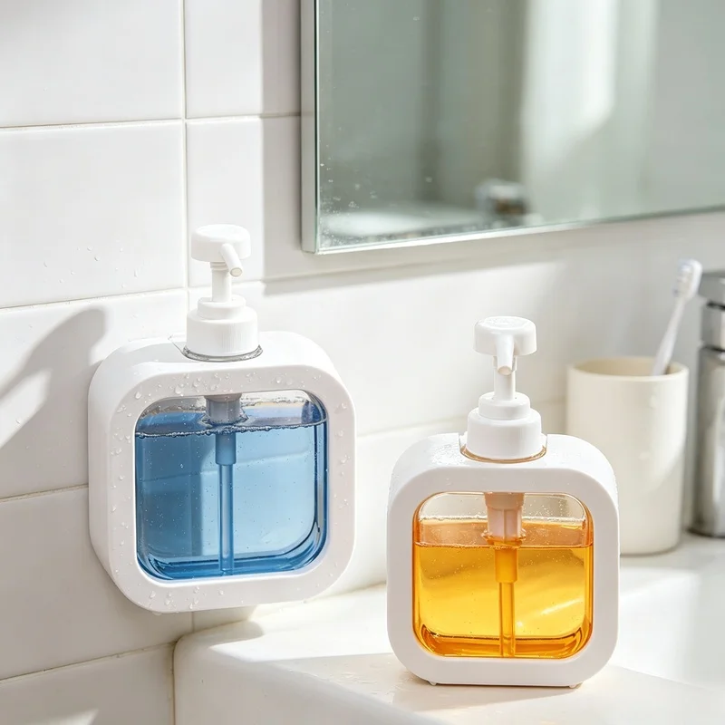 300/500ML Transparent Liquid Soap Dispenser Large Capacity Storage Bottle Shower Gel Laundry Detergent Container