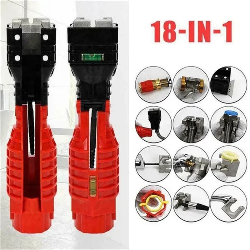 New 18 In 1 Faucet and Sink Installer Tools Pipe Wrench For Plumbers & Homeowners Kitchen Bathroom Maintenance Tool Hand Tools