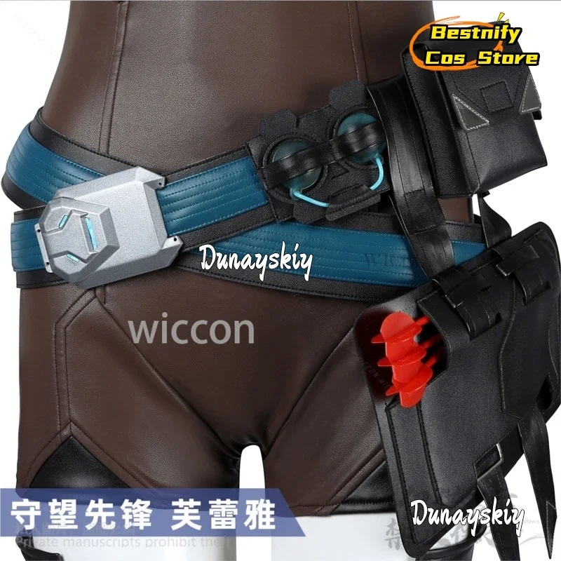 CosplayAnime 게임 OWW 코스프레 프레야 의상 펑크 망토 Pu 유니폼 목걸이 가방 가발 할로윈 파티 Cos Jirai Kei Girls Outfit-코