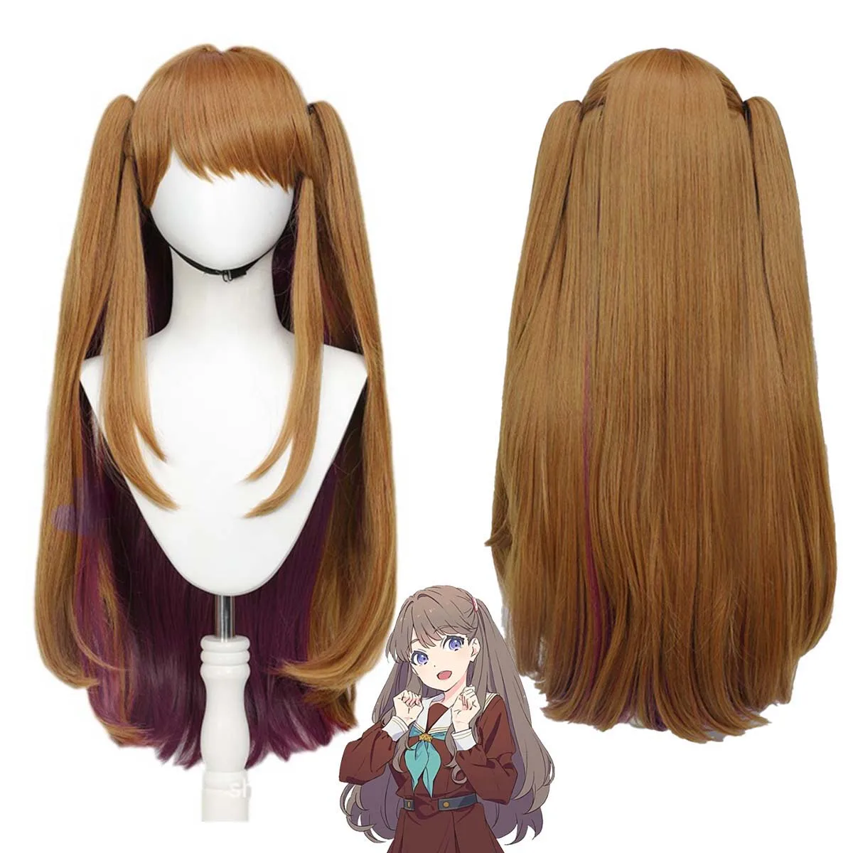 

Hasu No Sora Jogakuin School Idol Club Косплей Fujishima Megumi Коричневый парик