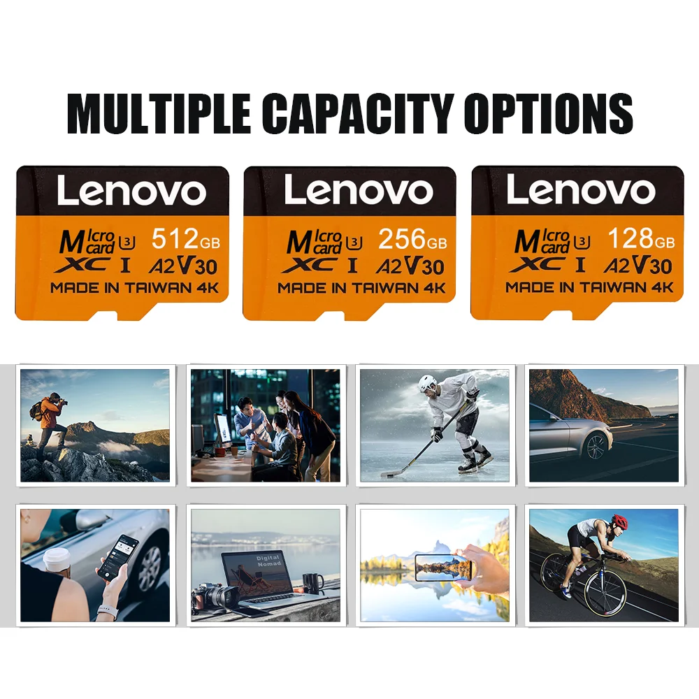 Lenovo High Endurance Micro SD Card 512GB 256GB 128GB 64GB A2 4K V30 TF Memory Card for Switch Camera PC - view 2
