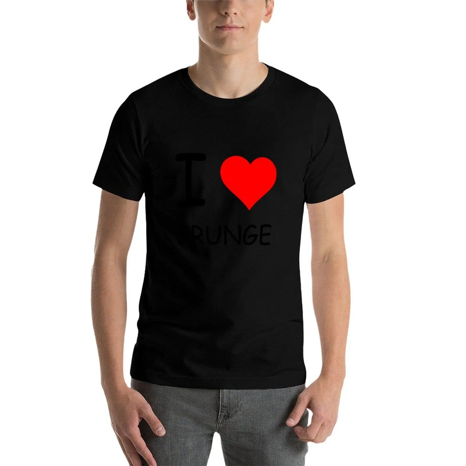

I LOVE GRUNGE W T-Shirt t shirts for man graphic vintage t shirts designer T-Shirt