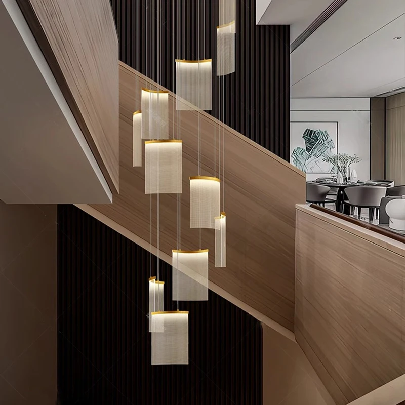 Modern Home Decor Led Lights Pendant Light Lamps Forstaircase Chandeliers For Living Room Hanging Light Indoor Lighting