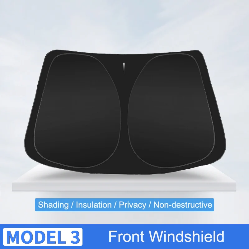Auto-Sonnenschutz für Tesla Model 3Y 2017–2025, Windschutzscheiben-Sonnenschutz, Schutz vorne, Seitenfenster, Sichtschutz, Blindschattierung für Kinder