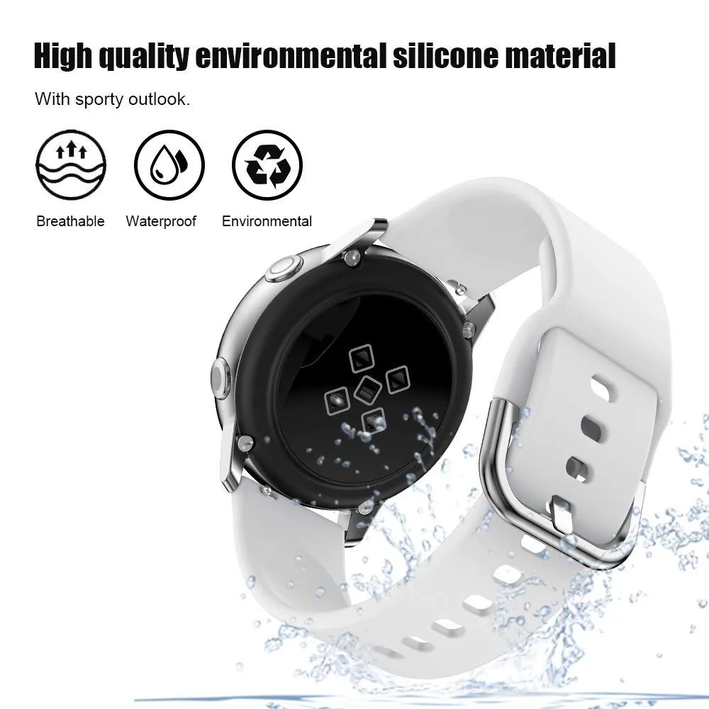 Soft Silicone Strap for Samsung Galaxy Watch FE 7 6 5 4 /Active 2 /Watch5 Pro/Watch6/watch4 classic 42mm Smart Wtach Wrist Band