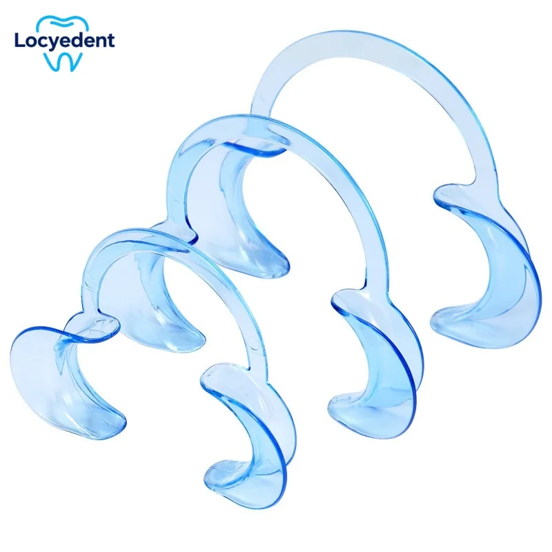 

50pcs Dental Mouth Opener C Shape Orthodontic Dentistry Tool Intraoral Soft Plastic Cheek Lip Retractor Mouth Expander