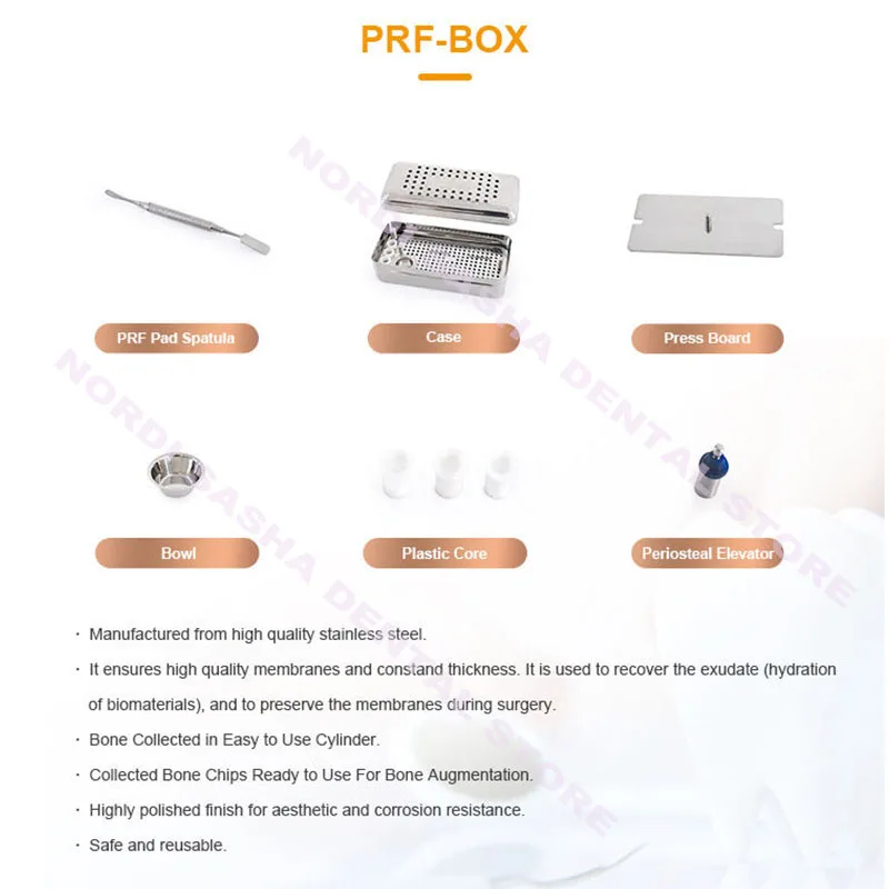 Dental Implant Tool Box Kit PRF Platelet CGF Centrifuge Pressure Film Tool Rich Fibrin Case PRF Platelet Pressure Membrane GBR