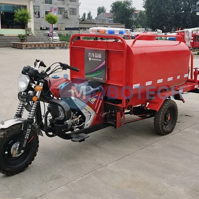 Camion dei pompieri a tre ruote Mini camion dei pompieri da 1-2 tonnellate Camion sprinkler per motociclette antincendio multifunzione ad alta potenza