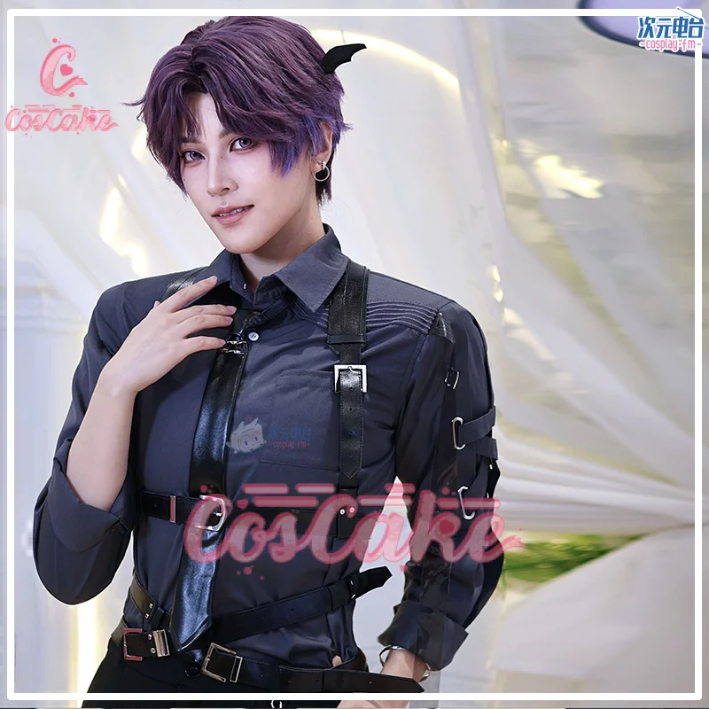 Amor e espaço profundo xavier zayne rafaye cosplay traje bonito branco cinza camisa halloween carnaval festa para homem coscake