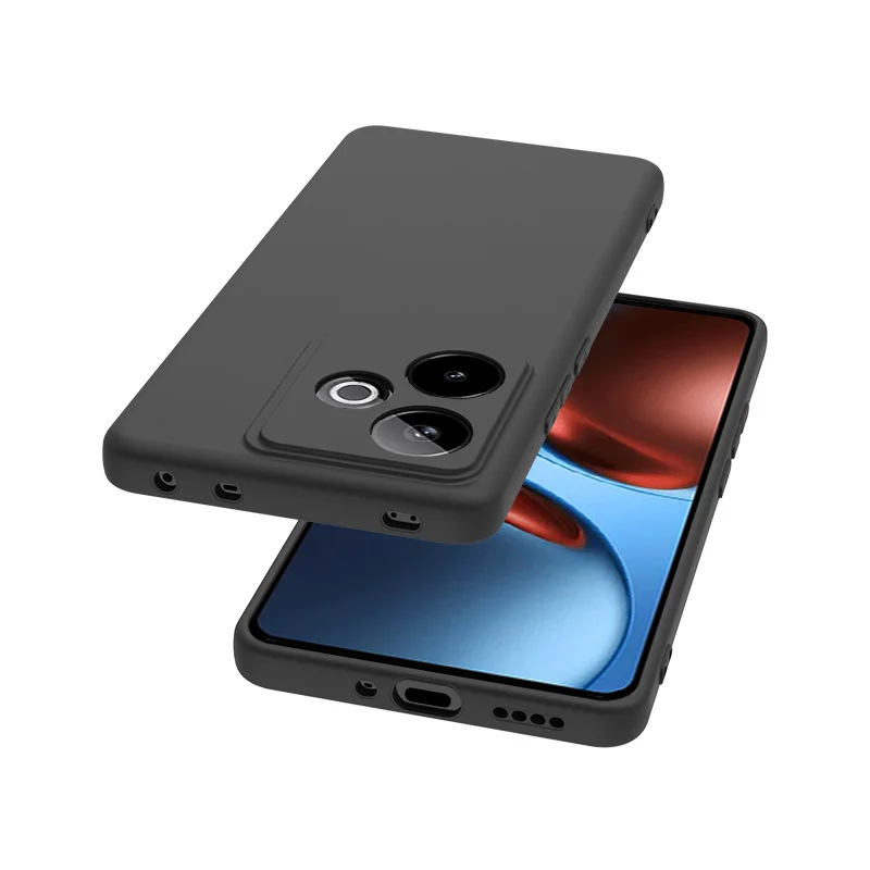 Untuk Realme GT 7 Casing TPU Lembut Ramping Hitam Matte Casing Pelindung untuk Realme GT7 Global RMX5061 Casing Silikon Penutup Ponsel RealmeGT7