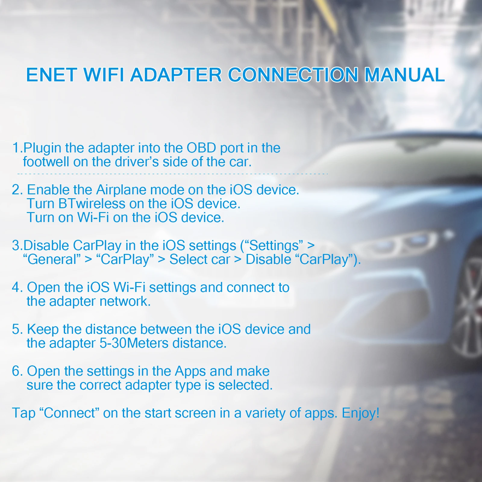 ENET Adapter WiFi for F/G/I/Mini Series Coding OBD2 Diagnostic