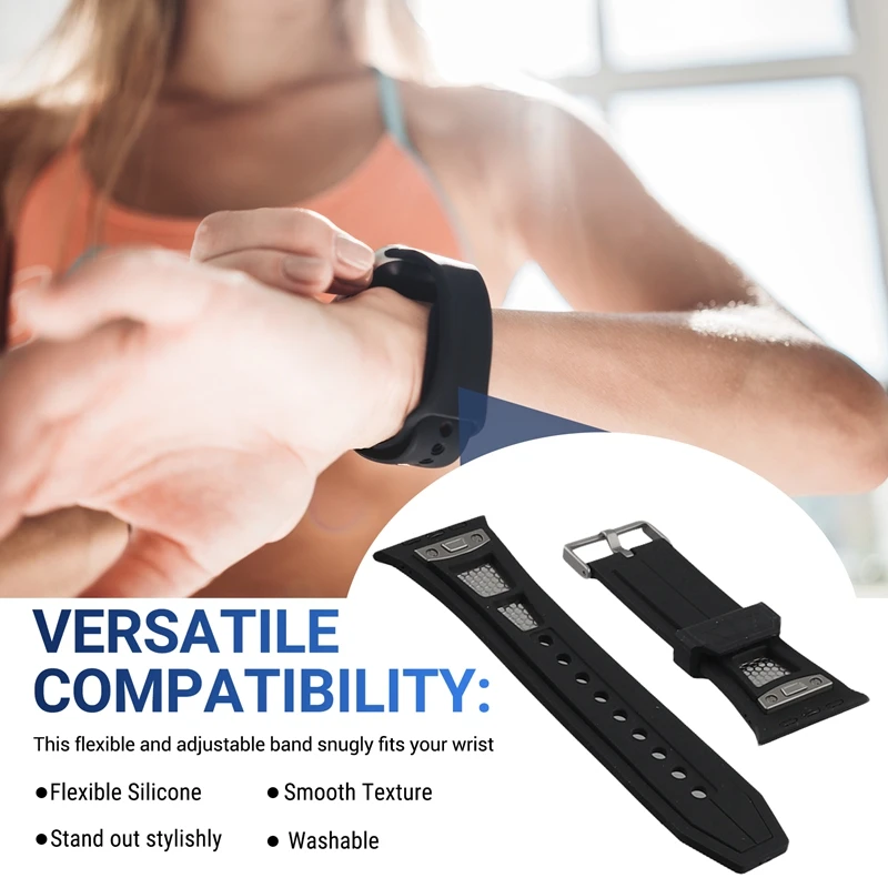 Strap For Apple Watch Band 49Mm Rubber Sport Bracelet Wristband Replacement Accessories