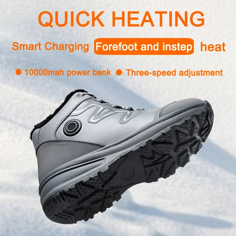 

Winter electric heating shoes men's women's USB 10000mah warm electric non-slip outdoor heating warm smart electric foot warmer