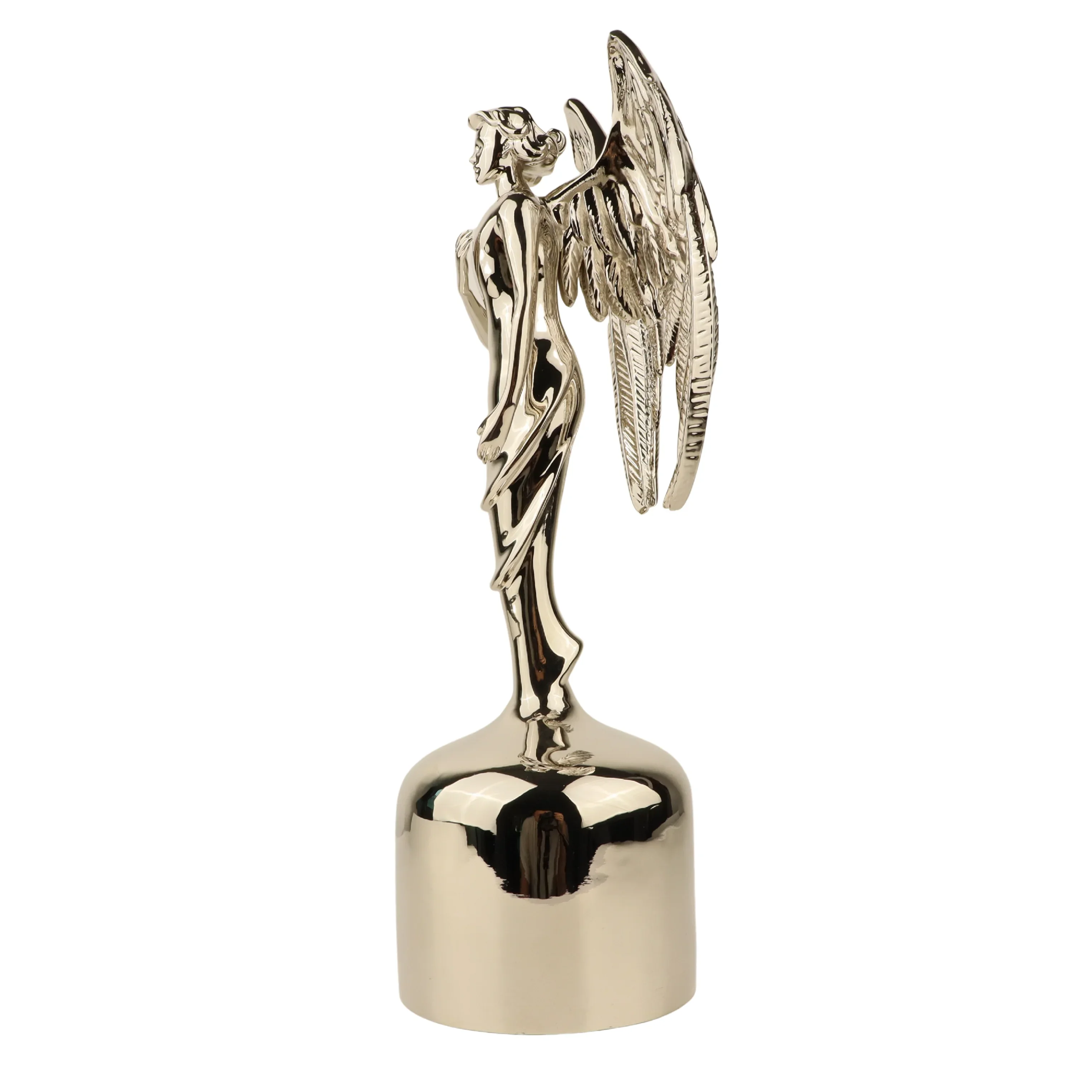 Aluminium Angel Sculpture Desktop Middle Decoration Resin Girl Wings Statue Ornaments Metal Crafts For Home Decor