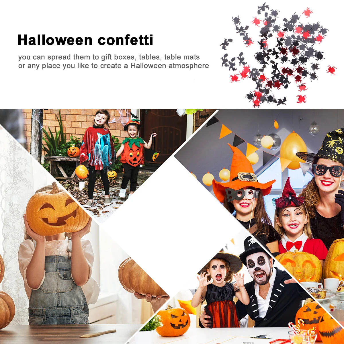 

3 Bags Party Confetti Decoration Creative Halloween Sequins for Gift Boxes Tables Mat Supplies Lightweight Plastic Decor
