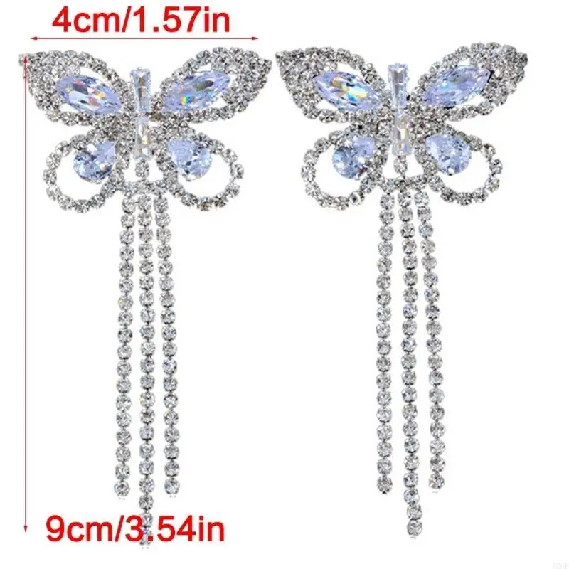 반짝이는 모조 다이아몬드 나비 술집 젖꼭지 덮개 보석 크리스탈 가슴 덮개