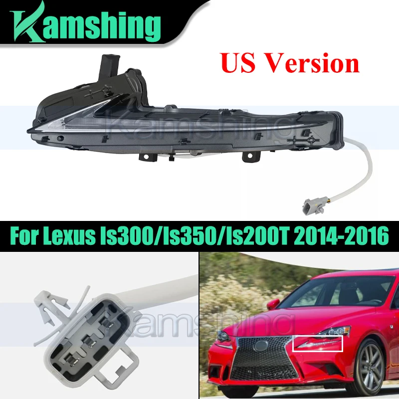 

Светодиодные дневные ходовые огни (ДХО) для Lexus IS300/IS350/IS200T 2014-2016, версия для США, с функцией поворотника и противотуманной фары, артикул 8161053031