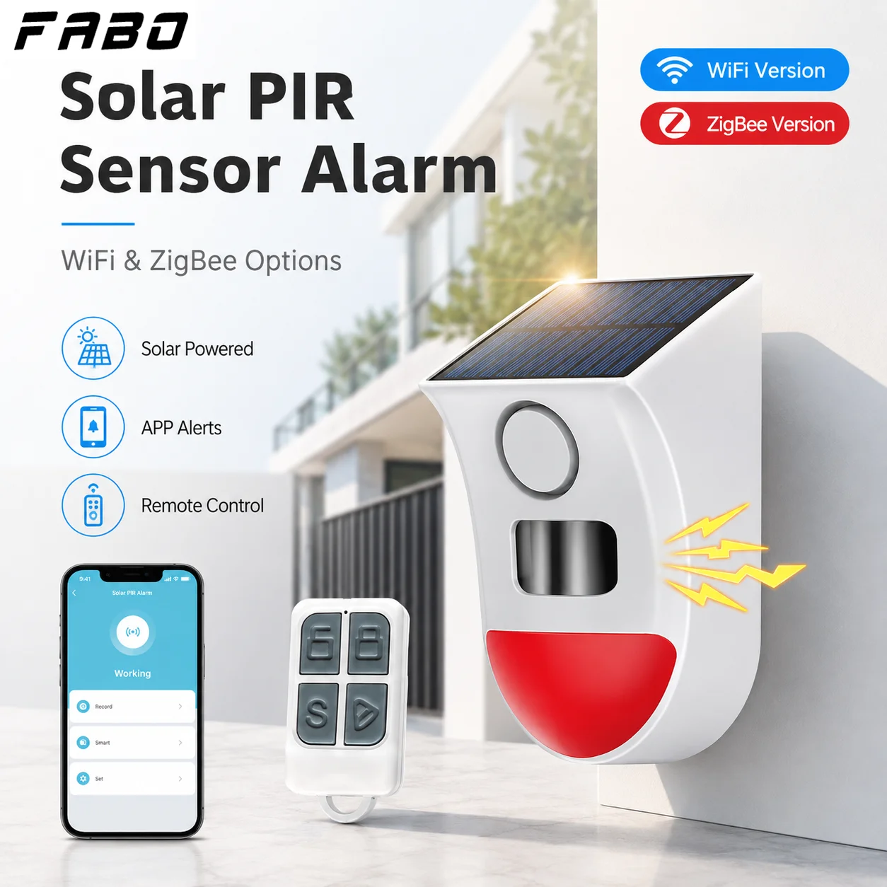 Home Security Yard Sensors - جهاز إنذار بالطاقة الشمسية يعمل بتقنية