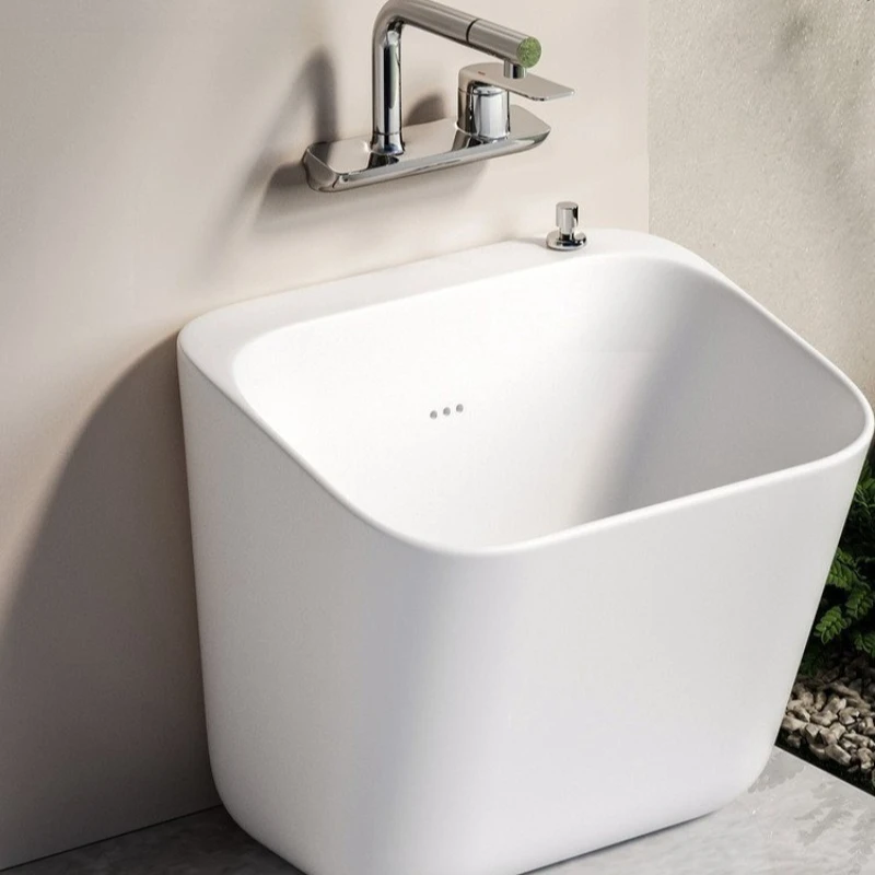 Mop Pool Balcony Household Large Capacity Foot Wash Basin Bathroom Ceramic Foot Soak Foot Wash Pool Mop Pool