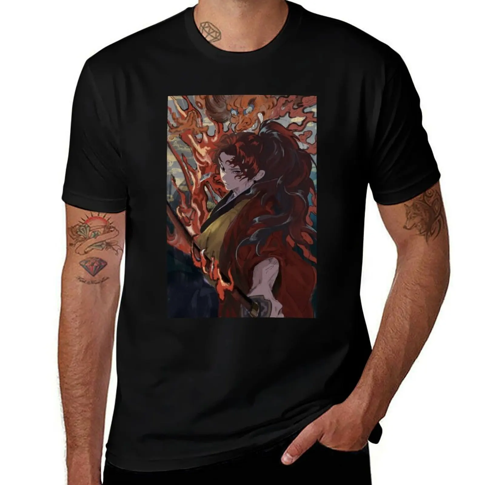

yoriichi tsugikuni T-Shirt sports fans street wear anime shirt Anime t-shirt mens funny t shirts