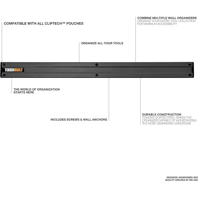 TOUGHBUILT TB-53 Wall Organizer Wall Plate for Tool Bag Power Tool Accessories