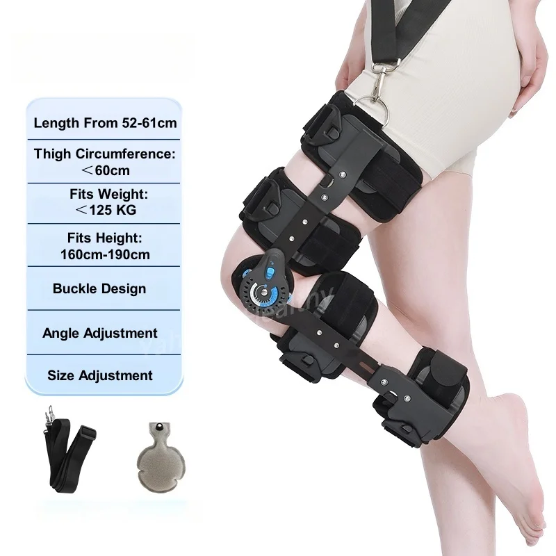 

1PC Orthopedic Knee Support Stabilizer After Surgery Adjustable Hinged Knee Brace Knee Joint Fixation Stretcher Leg Immobilizer