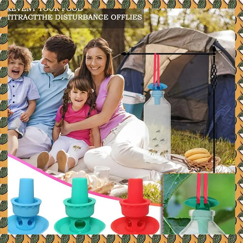

A77I Wasp Trap Indoor Outdoor Wasp Traps Hornets Hanging For Yellow Jackets Bee Catcher Blue