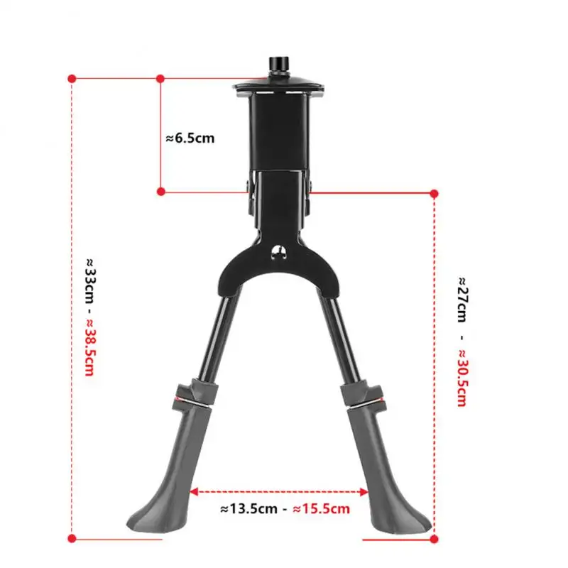 Pata de cabra doble para bicicleta, soporte central plegable, resistente, ajustable, para MTB