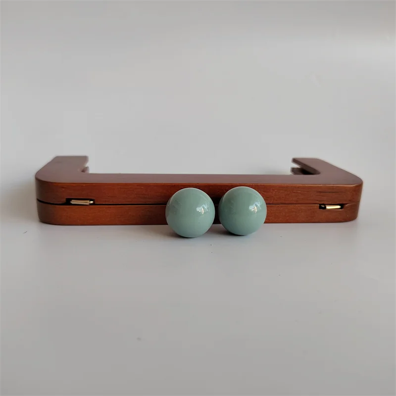 1 Set Purse Frame Wood Frame Candy Resin Acrylic Kiss Clasp Lock Purse Frame Closures For Handbag Purse Making DIY Craft Handle