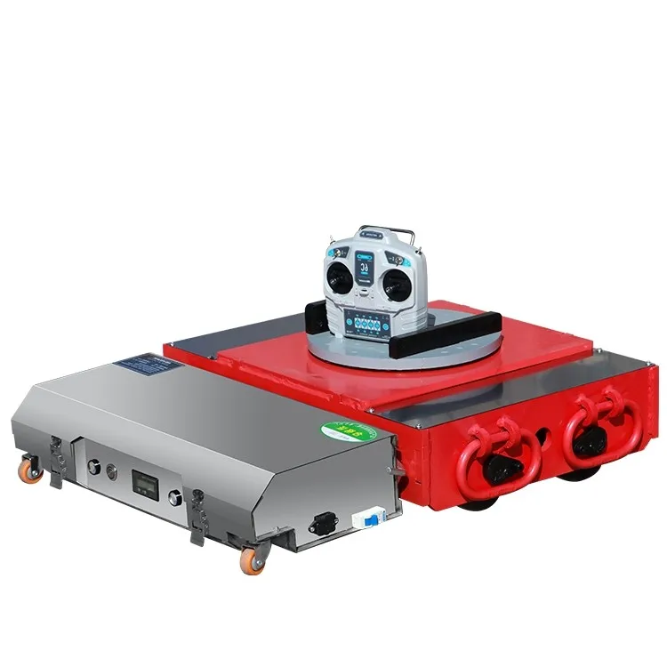 10, 20, 25, 30, 40, 50 ton remote-controlled electric pallet truck with steel wheel directional heavy lifting equipment shifter1