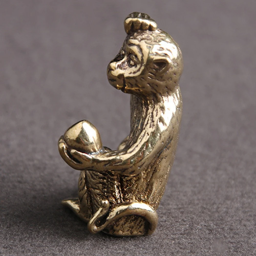 Bronze Mini รูปปั้นลิงรูปปั้นลิงภูมิทัศน์อุปกรณ์เสริม,โต๊ะน้ําชา,โต๊ะโบราณขนาดเล็ก Bronze Ware GSY