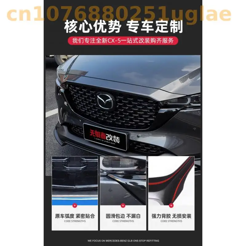 Car Accessories For Mazda CX-5 2022 2023 2024 High quality Metal Front Grille Around Trim Racing Grills Trim Car styling