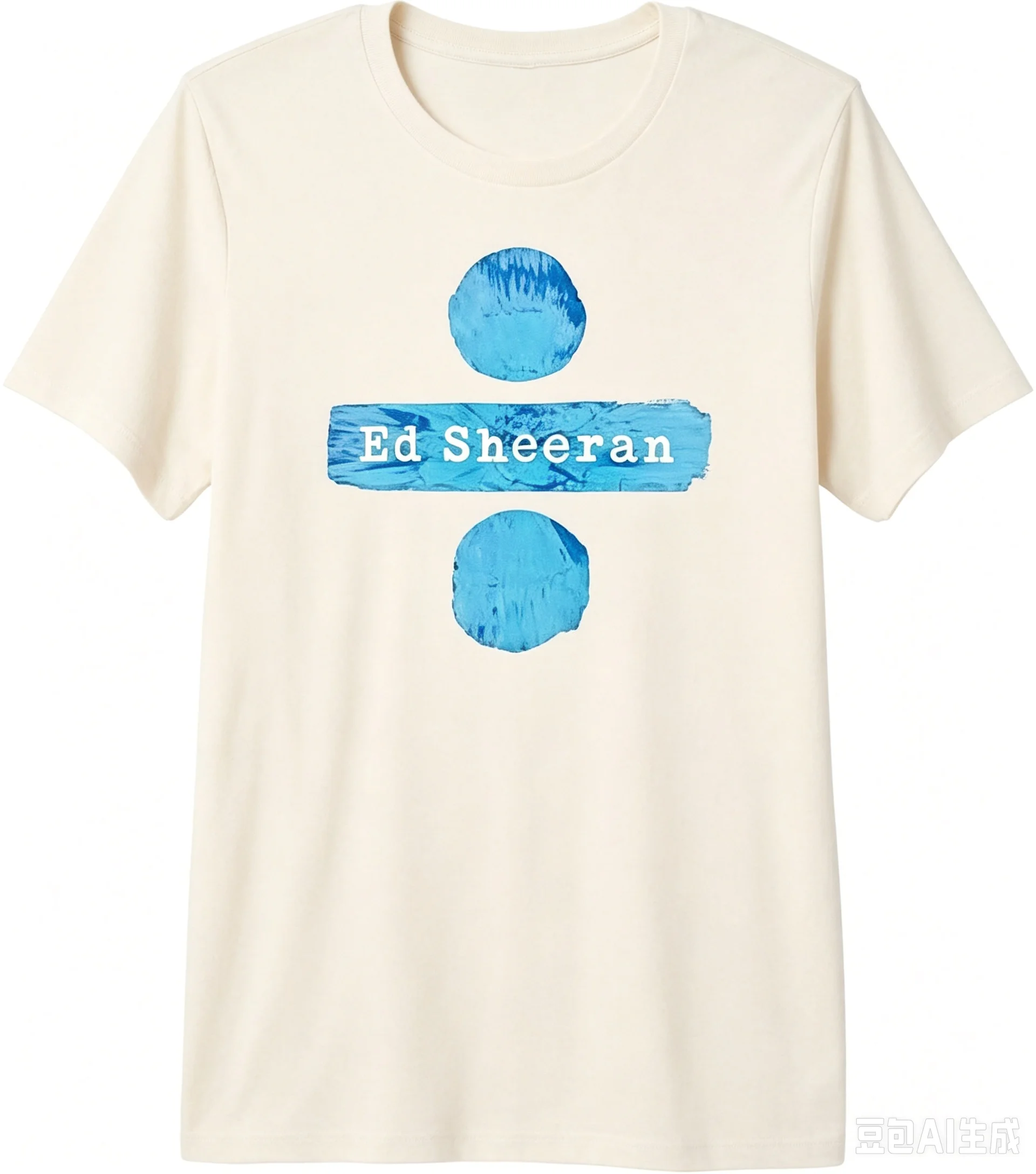 Divide Symbol Inspired Oversized T-Shirt, Retro Music Graphic Unisex Cotton Loose Fit Tee